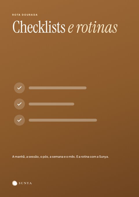 Capa dos Checklists e rotinas